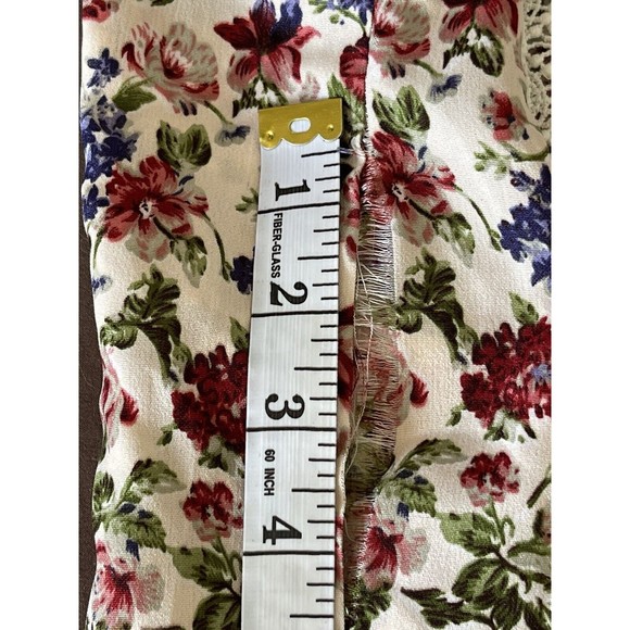 Blue Tassel Anthropologie Maylou Open Shoulder Blouse Floral Crochet Size Medium - Picture 16 of 16